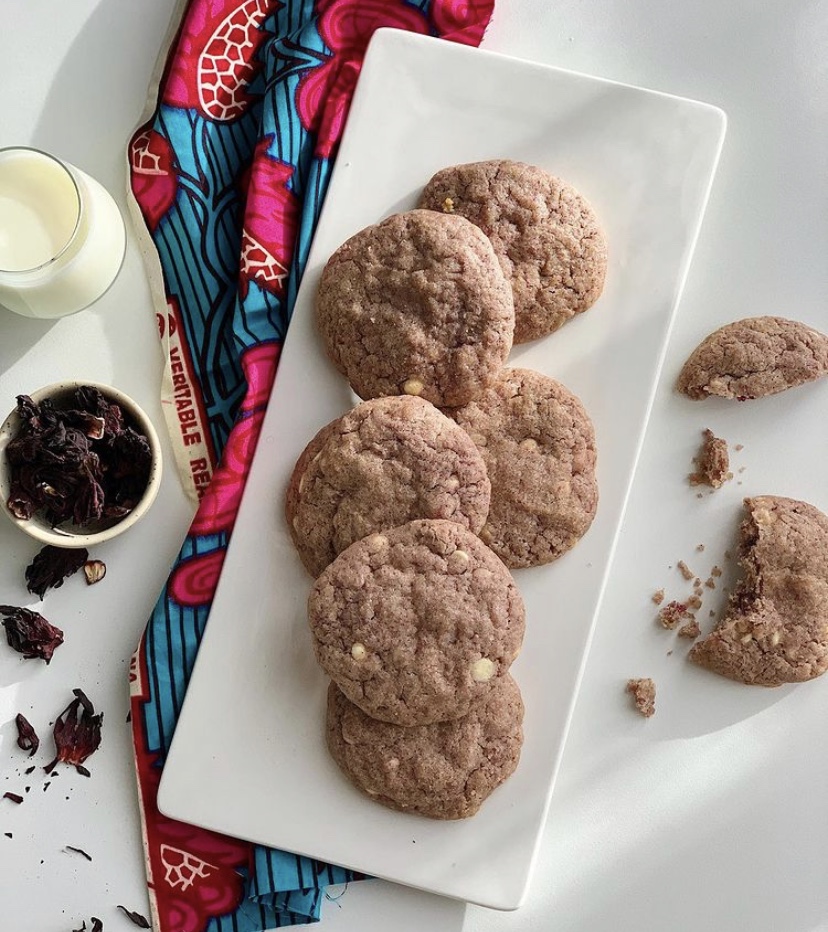 Cookies Hibiscus Choco Blanc de chez KWENDA
