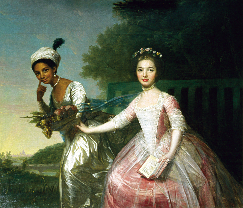 Dido Elizabeth Belle, vers 1776, et sa cousine Elizabeth.  Tableau aujourd’hui attribué à David Martin